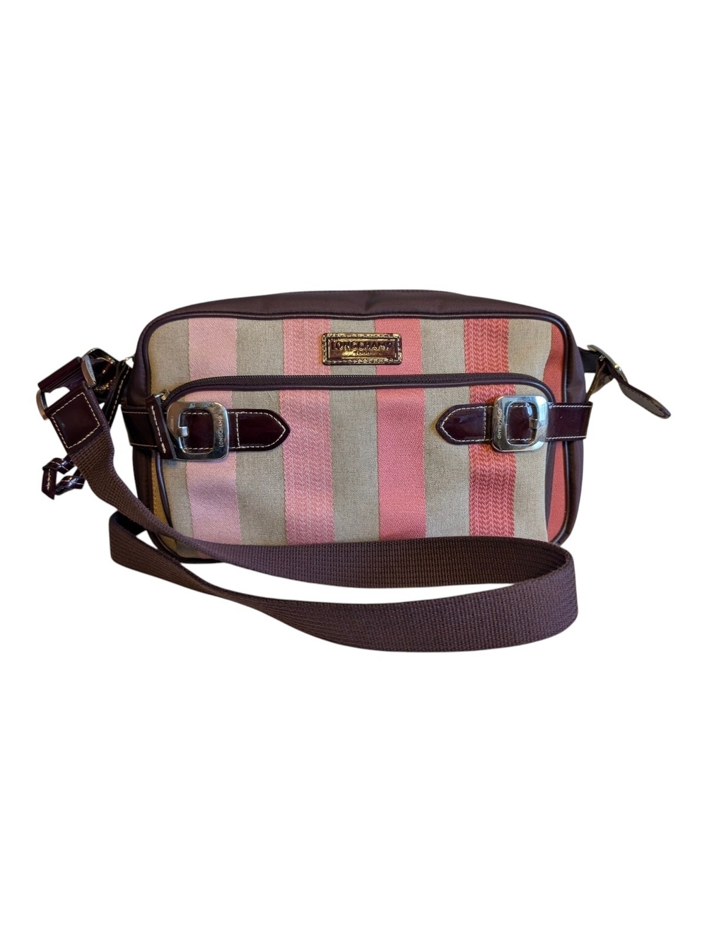 Rare Longchamp Vintage Arc en Ciel Striped Crossbody Bag - Like New!